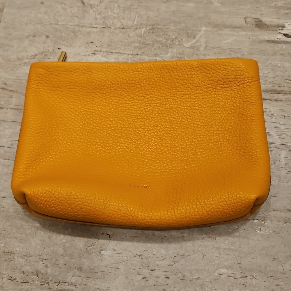💕CUYANA💕 Small Zipper Pouch ~ Orange Italian Leather